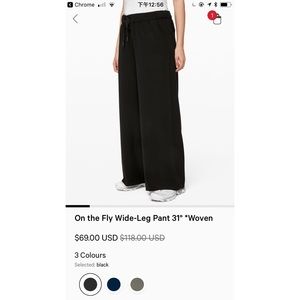 Lululemon On the fly pant woven